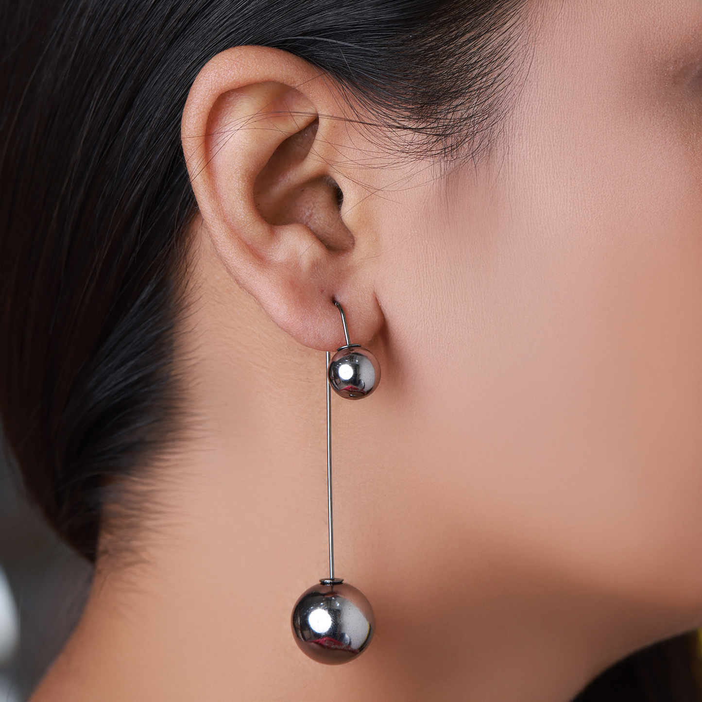 Stainless Steel Ball dangle Earring