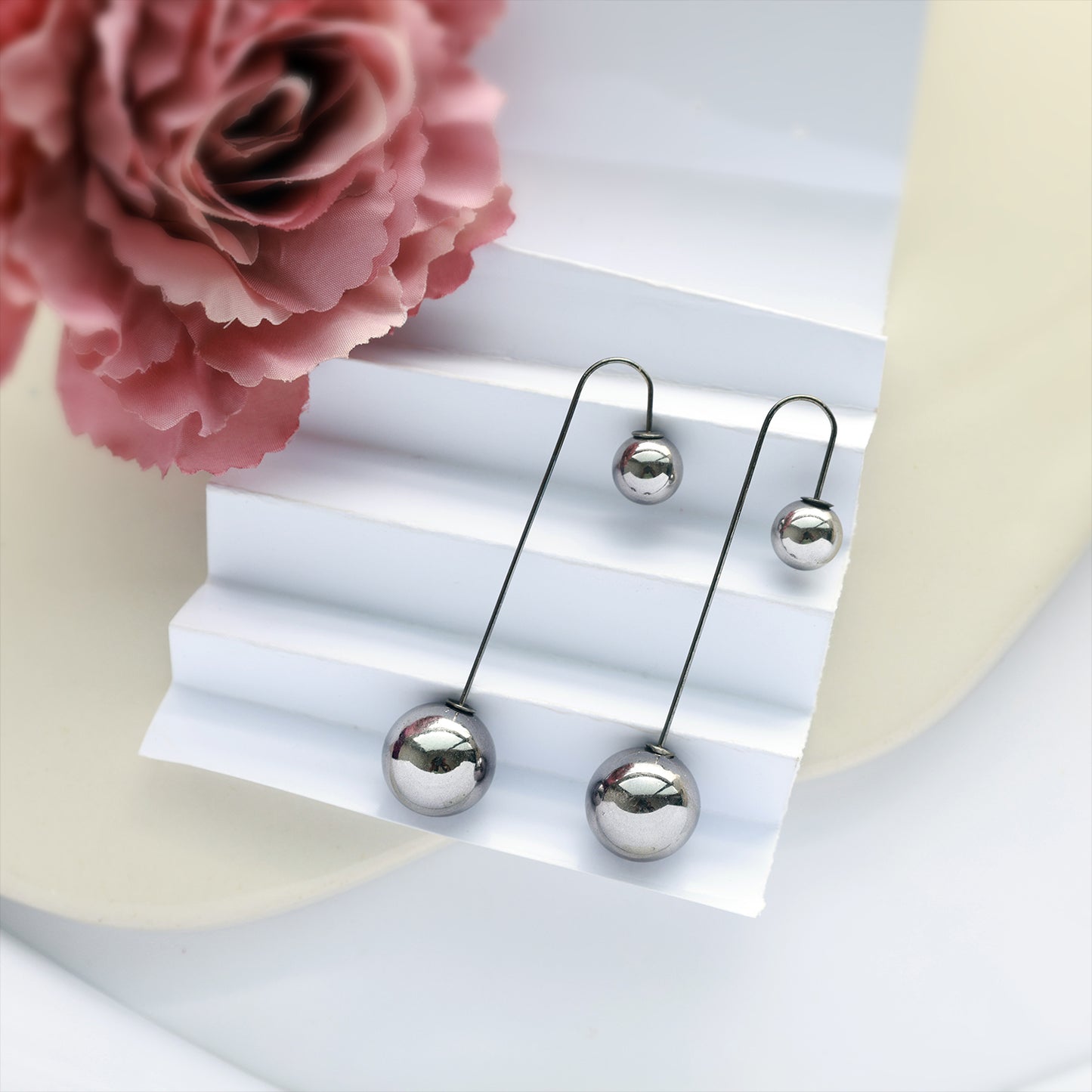 Stainless Steel Ball dangle Earring