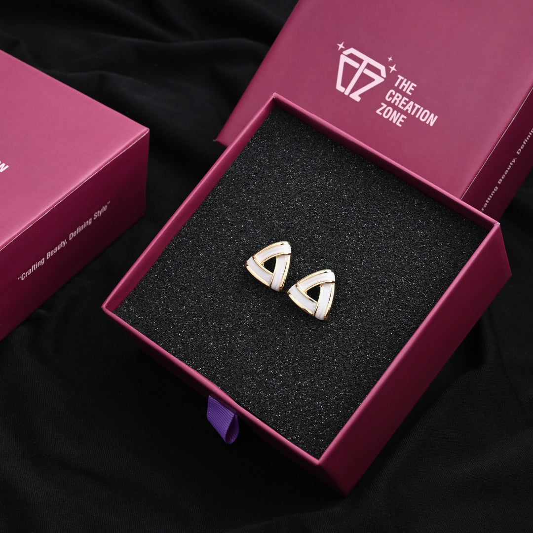 Cube Earrings, Geometric Stud Earrings