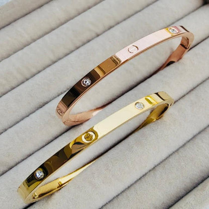 Cartier Love Bracelet, 18K Rose Gold, Set with Diamonds