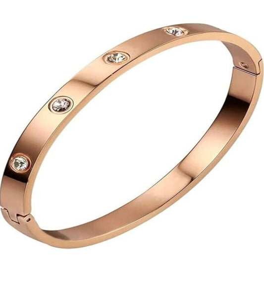 Cartier Love Bracelet, 18K Rose Gold, Set with Diamonds